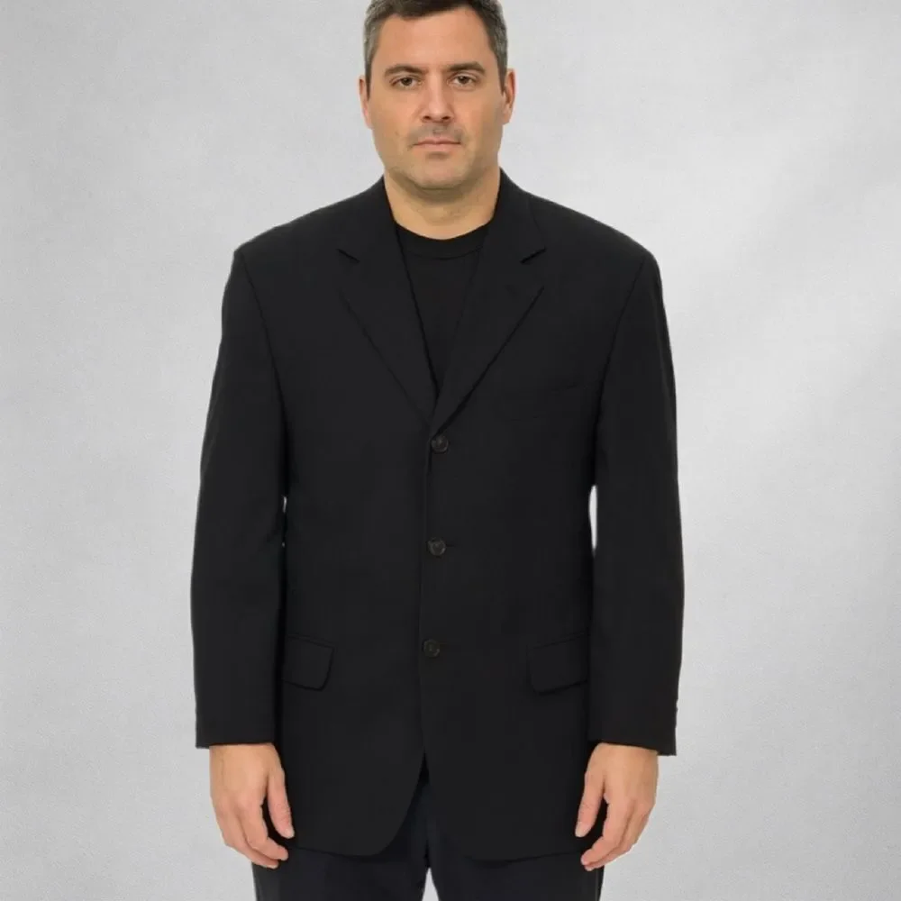Banana Republic Men’s Blazer 42S Black 3-Button Wool Jacket 42S Italy Classic